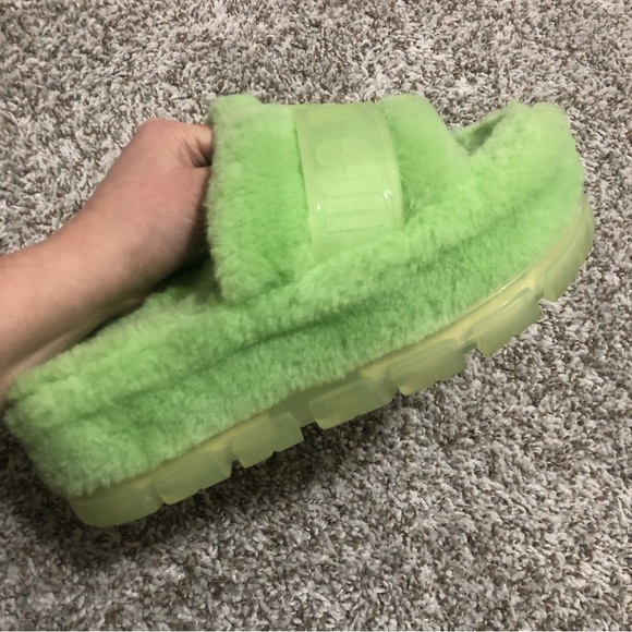 Ugg Plush Platform Slides Slippers - Picture 5 of 8